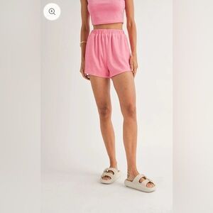 Sadie & Sage | Terry | Short | Pink | Elastic Waistband | Size L